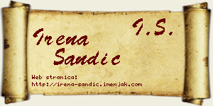Irena Sandić vizit kartica